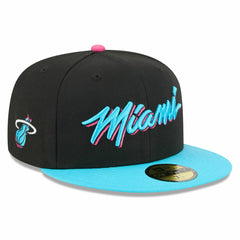 Miami Heat 2025/26 City Edition 59FIFTY Fitted Hat Black/Turquoise