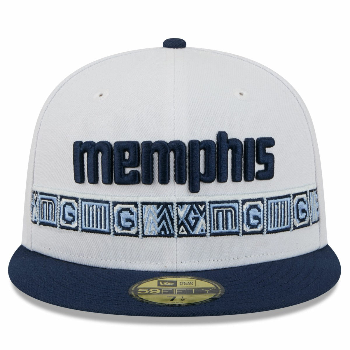 Memphis Grizzlies 2025/26 City Edition 59FIFTY Fitted Hat White/Navy