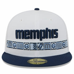 Memphis Grizzlies 2025/26 City Edition 59FIFTY Fitted Hat White/Navy
