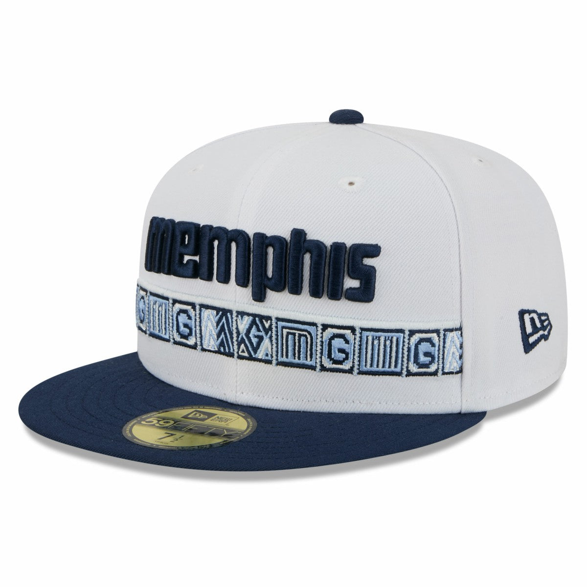 Memphis Grizzlies 2025/26 City Edition 59FIFTY Fitted Hat White/Navy