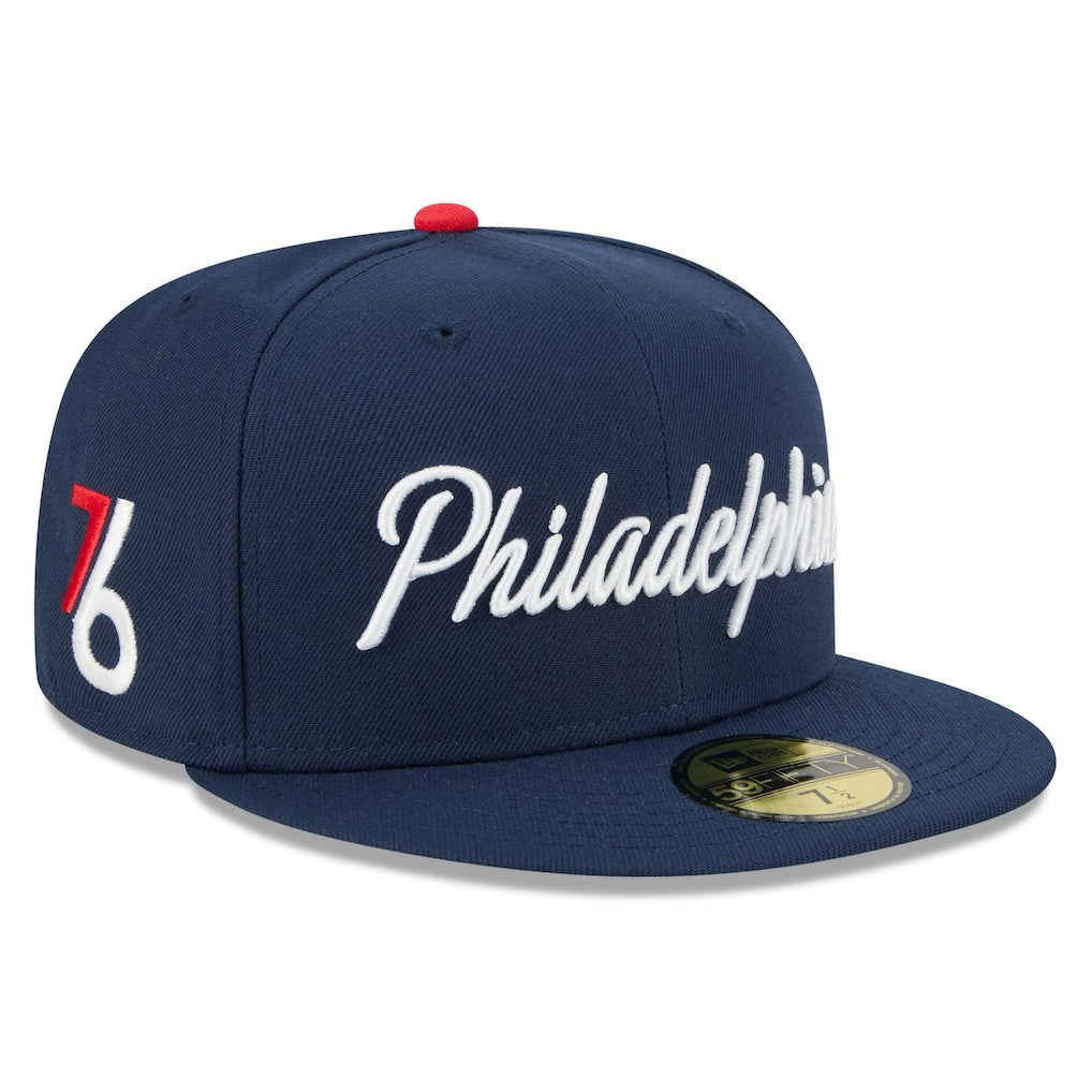 Philadelphia 76ers 2025/26 City Edition 59FIFTY Fitted Hat Navy