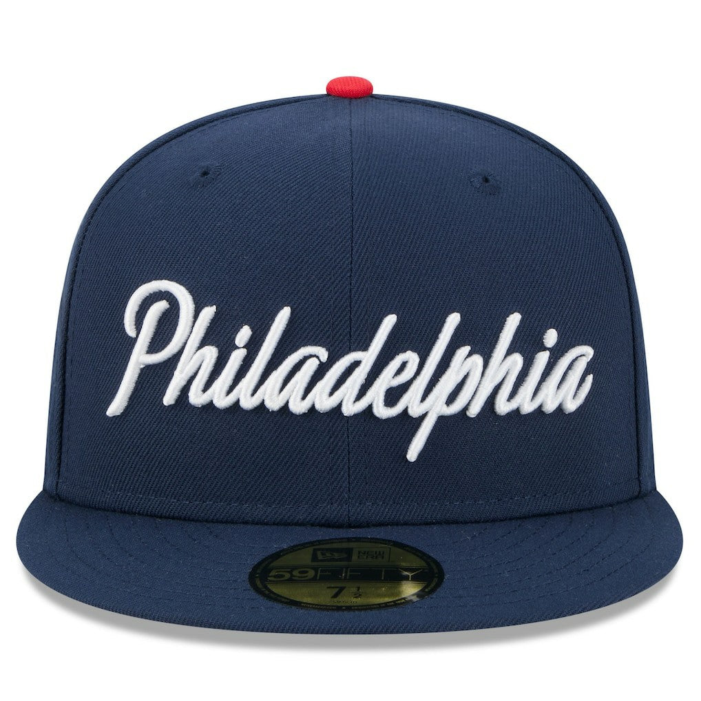 Philadelphia 76ers 2025/26 City Edition 59FIFTY Fitted Hat Navy