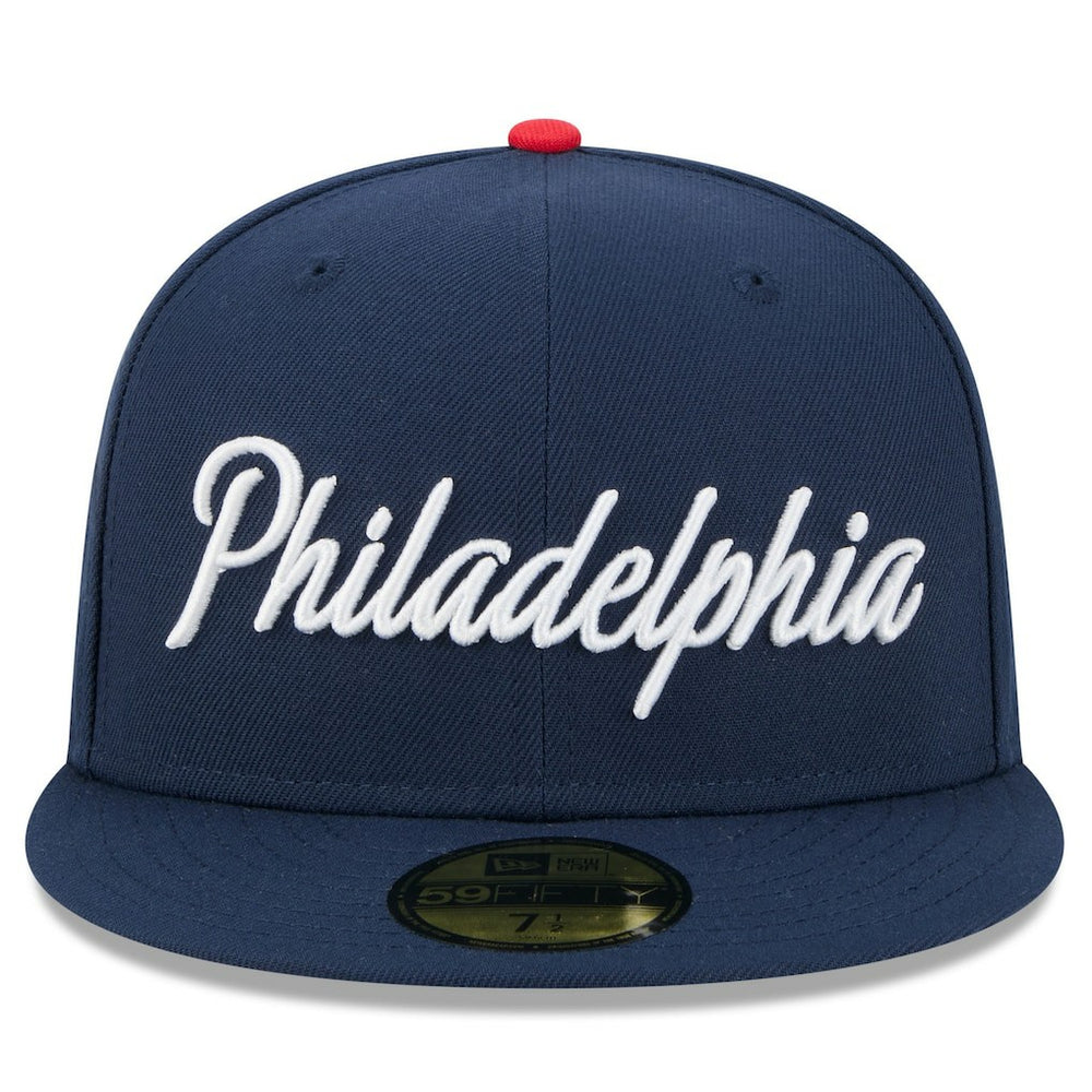 Philadelphia 76ers 2025/26 City Edition 59FIFTY Fitted Hat Navy