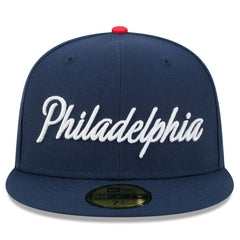 Philadelphia 76ers 2025/26 City Edition 59FIFTY Fitted Hat Navy