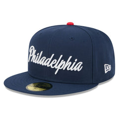 Philadelphia 76ers 2025/26 City Edition 59FIFTY Fitted Hat Navy