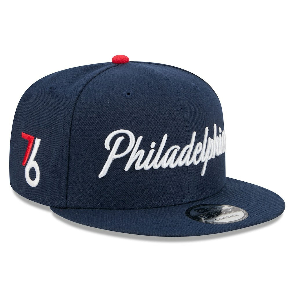 Philadelphia 76ers 2025/26 City Edition 9FIFTY Snapback Hat Navy