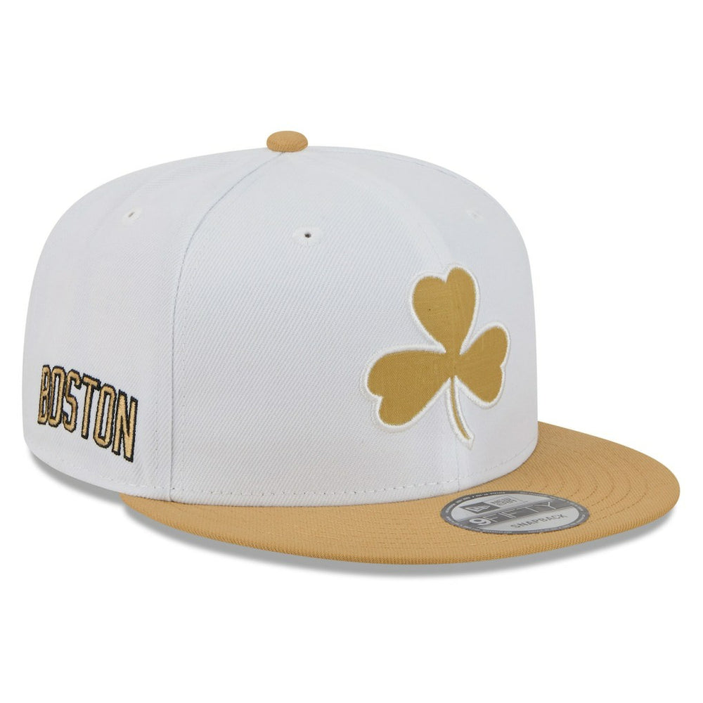 Boston Celtics 2025/26 City Edition 9FIFTY Snapback Hat White/Gold