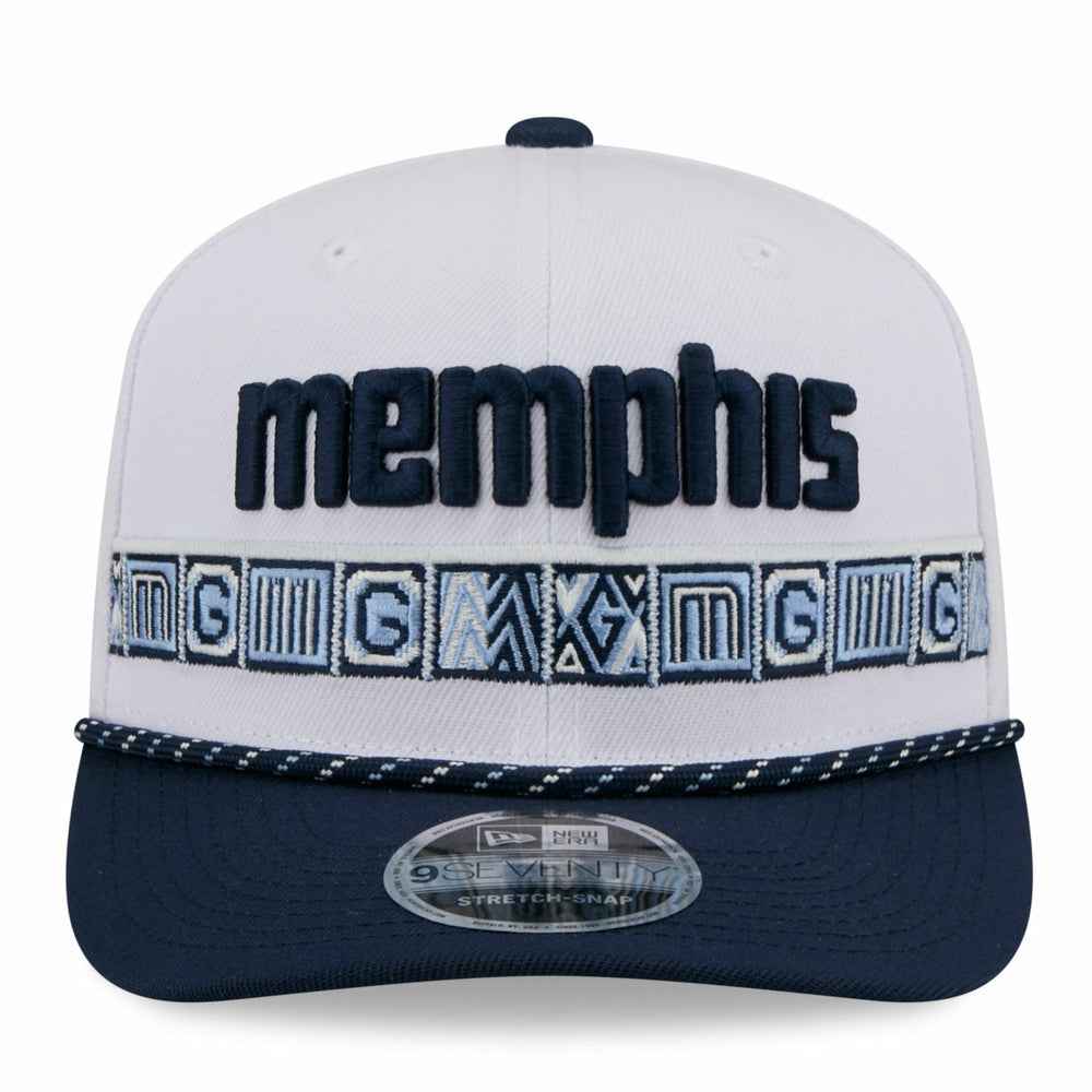 Memphis Grizzlies 2025/26 City Edition 9SEVENTY Adjustable Hat White/Navy