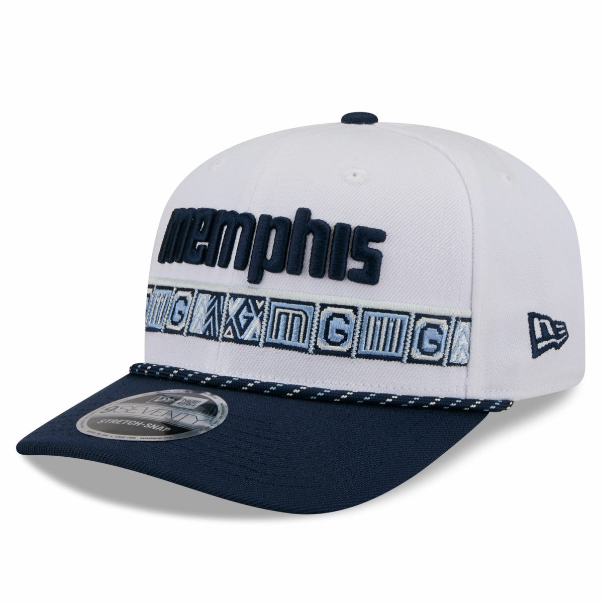 Memphis Grizzlies 2025/26 City Edition 9SEVENTY Adjustable Hat White/Navy