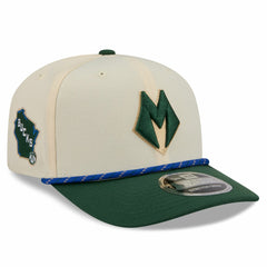 Milwaukee Bucks 2025/26 City Edition 9SEVENTY Adjustable Hat Cream/Hunter Green