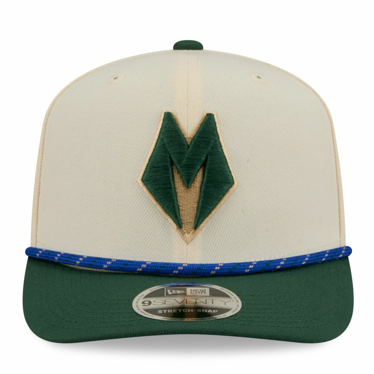 Milwaukee Bucks 2025/26 City Edition 9SEVENTY Adjustable Hat Cream/Hunter Green