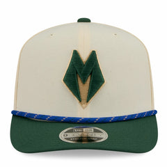 Milwaukee Bucks 2025/26 City Edition 9SEVENTY Adjustable Hat Cream/Hunter Green