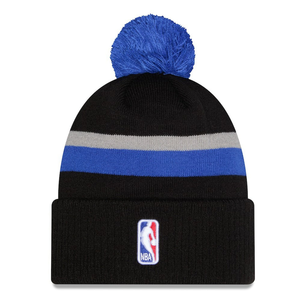 Dallas Mavericks 2025/26 City Edition Cuffed Knit Hat with Pom Black/Blue