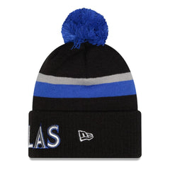 Dallas Mavericks 2025/26 City Edition Cuffed Knit Hat with Pom Black/Blue