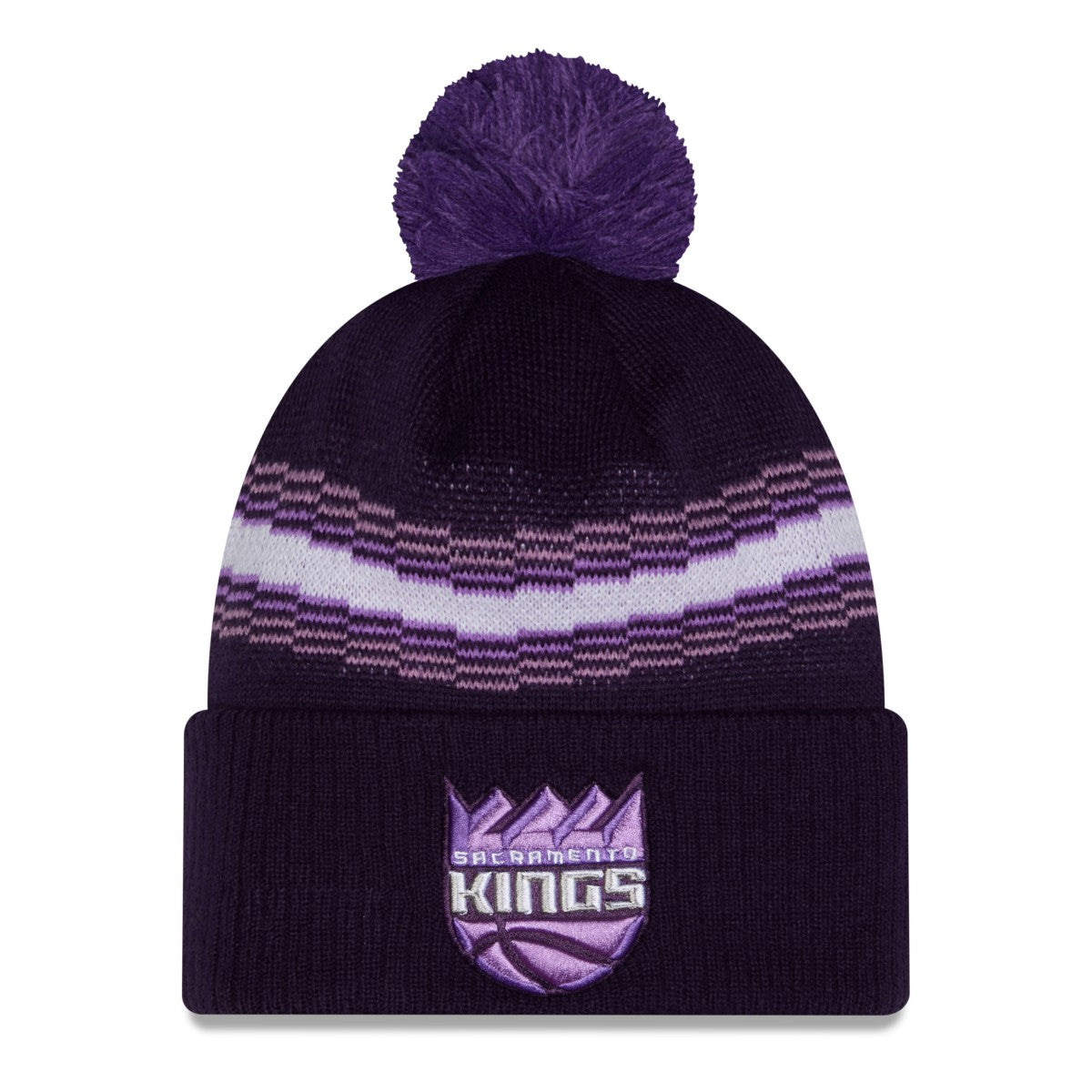 Sacramento Kings 2025/26 City Edition Cuffed Knit Hat with Pom Purple