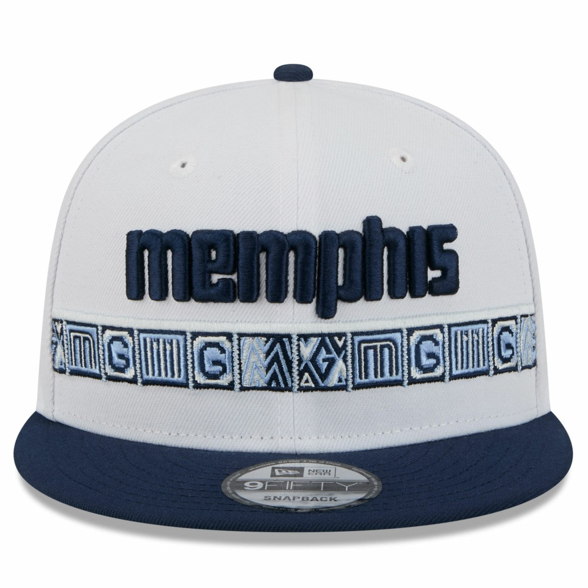Memphis Grizzlies Youth 2025/26 City Edition 9FIFTY Snapback Hat White/Navy