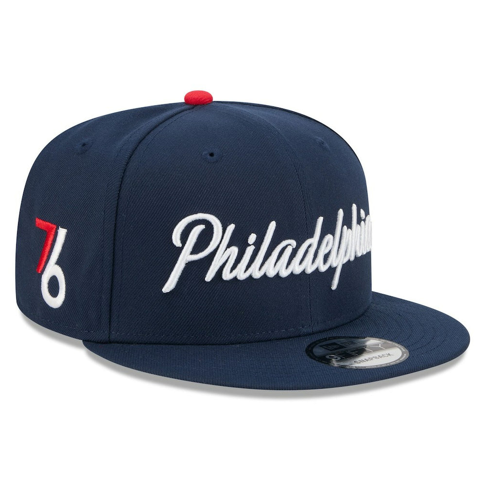 Philadelphia 76ers Youth 2025/26 City Edition 9FIFTY Snapback Hat Navy