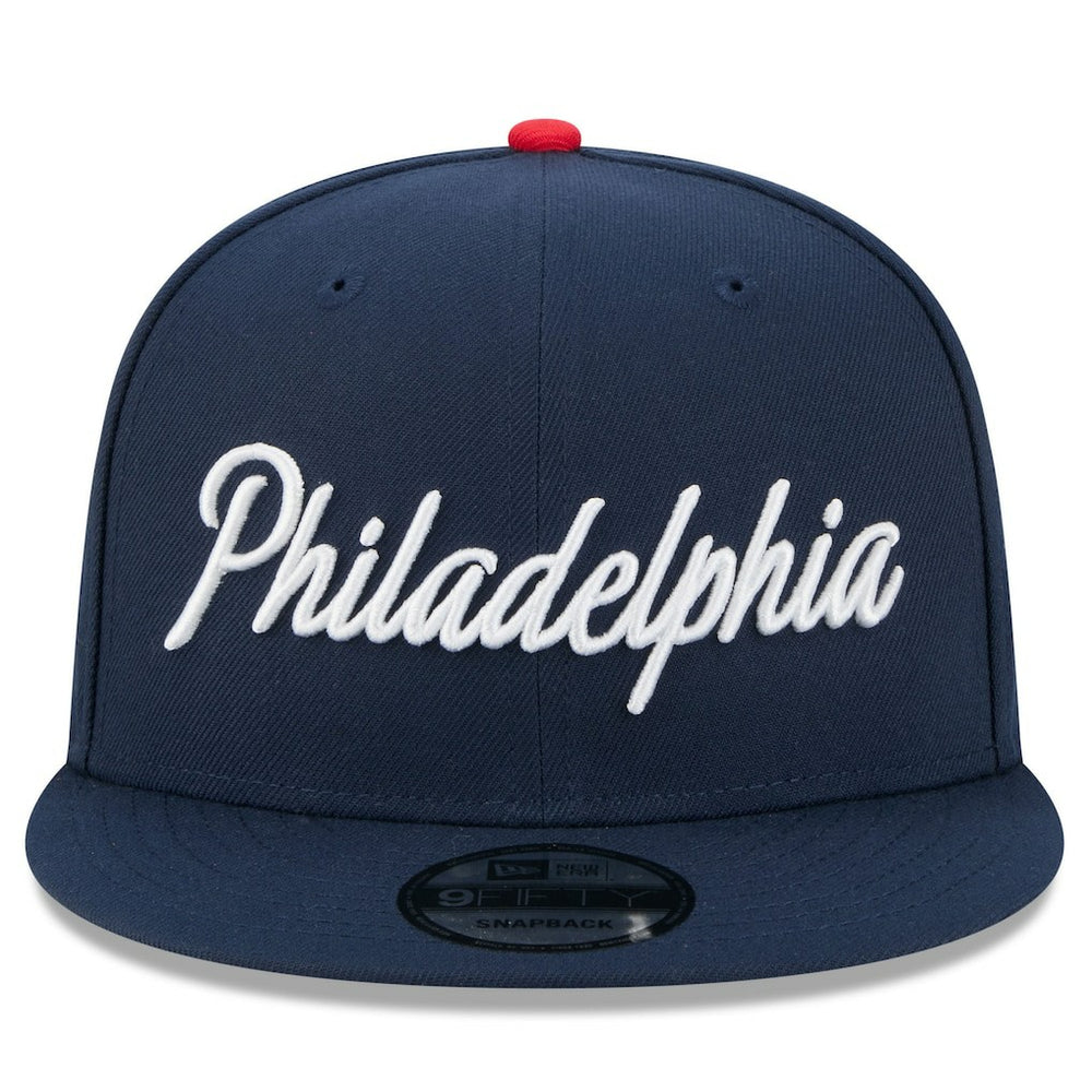 Philadelphia 76ers Youth 2025/26 City Edition 9FIFTY Snapback Hat Navy