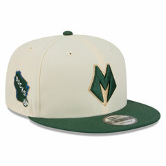 Milwaukee Bucks Youth 2025/26 City Edition 9FIFTY Snapback Hat Tan