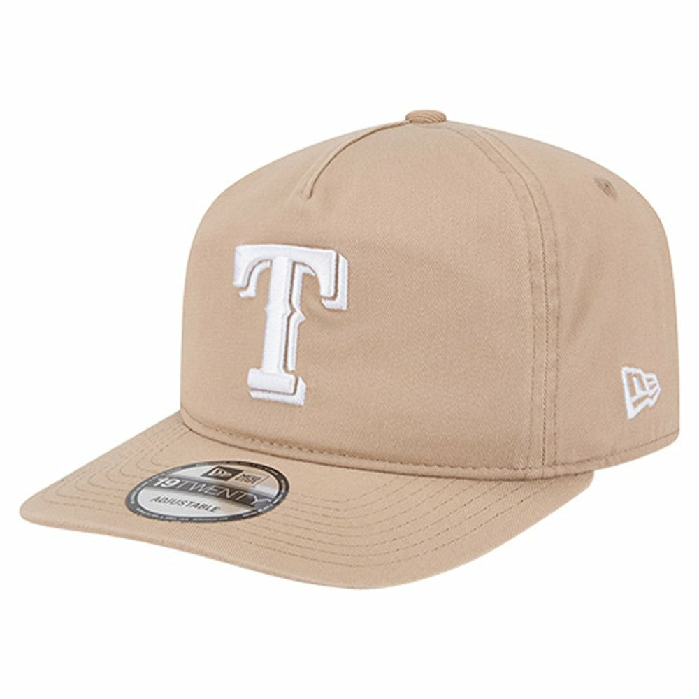 Texas Rangers New Era Cam 19TWENTY Adjustable Hat - Light Beige Hats