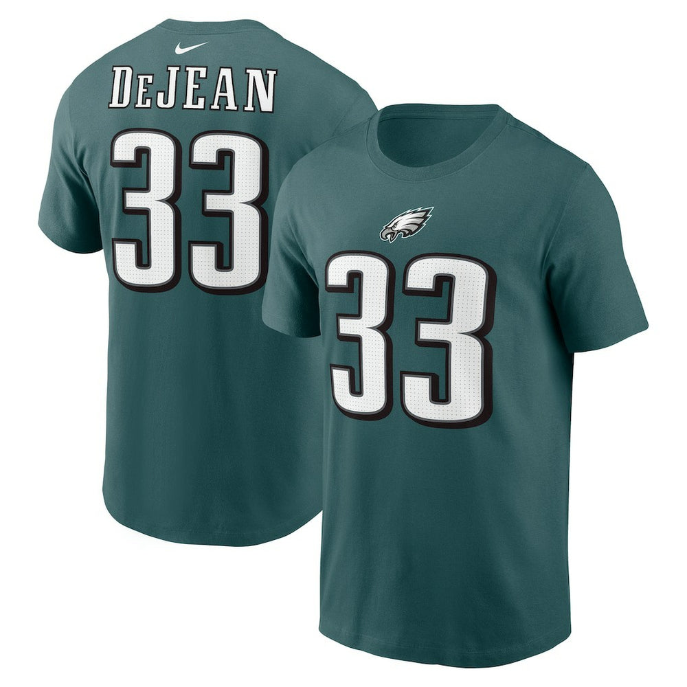 Cooper DeJean Philadelphia Eagles Player Name & Number T-Shirt Midnight Green