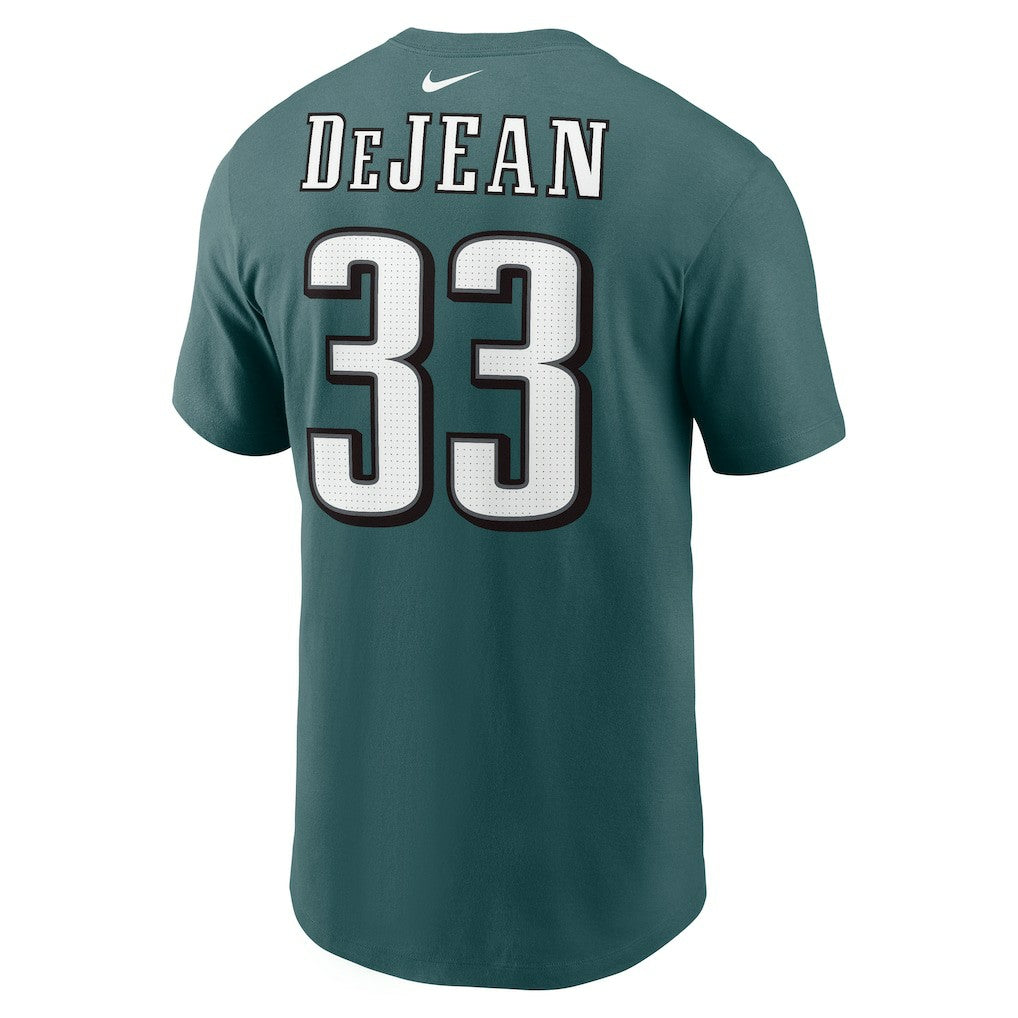 Cooper DeJean Philadelphia Eagles Player Name & Number T-Shirt Midnight Green
