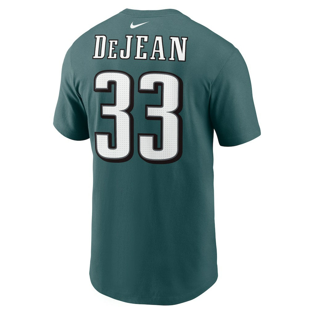 Cooper DeJean Philadelphia Eagles Player Name & Number T-Shirt Midnight Green
