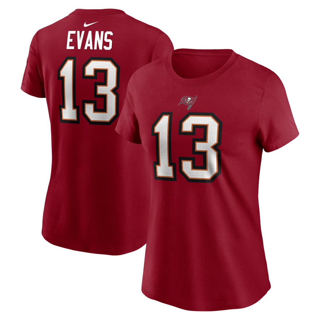 Mike Evans Tampa Bay Buccaneers Women's Player Name & Number T-Shirt Red