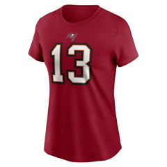 Mike Evans Tampa Bay Buccaneers Women's Player Name & Number T-Shirt Red