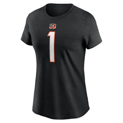 Ja'Marr Chase Cincinnati Bengals Women's Player Name & Number T-Shirt Black