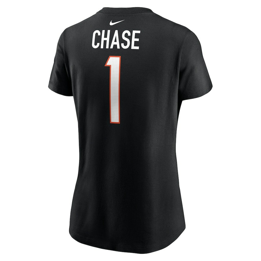 Ja'Marr Chase Cincinnati Bengals Women's Player Name & Number T-Shirt Black