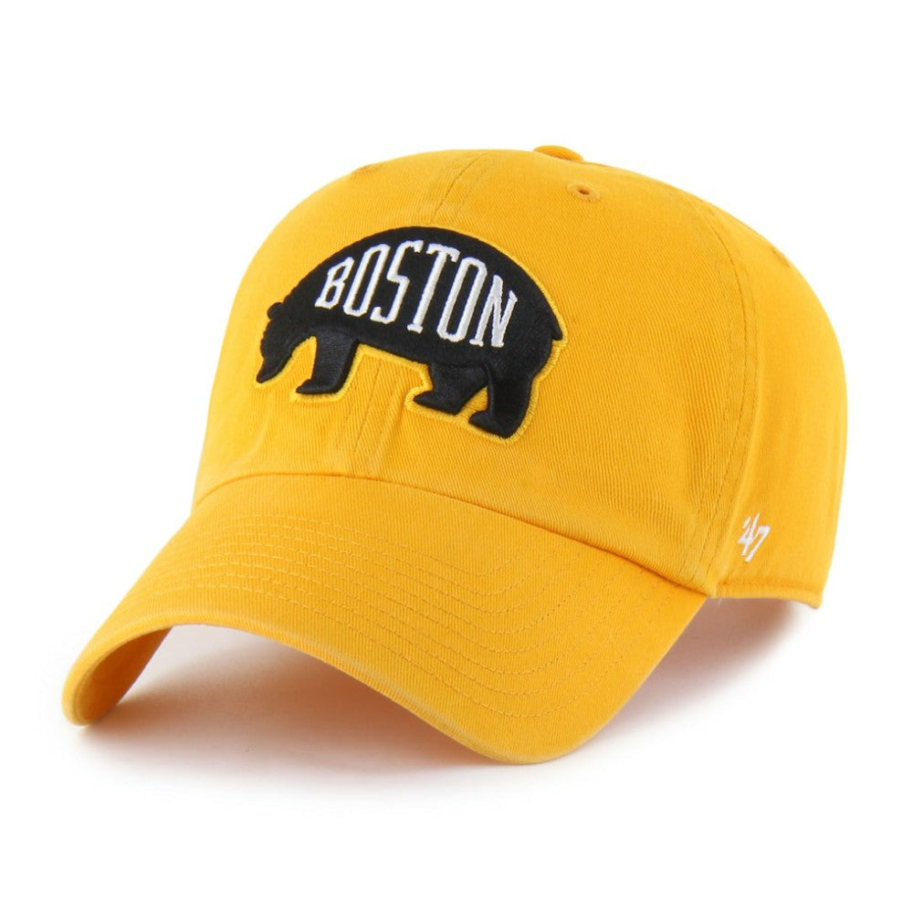 NHL Boston Bruins '47 Core Logo Clean Up Adjustable Hat - Gold