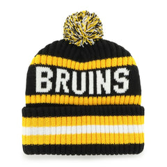 NHL Boston Bruins '47 Bering Cuffed Knit Hat with Pom - Black