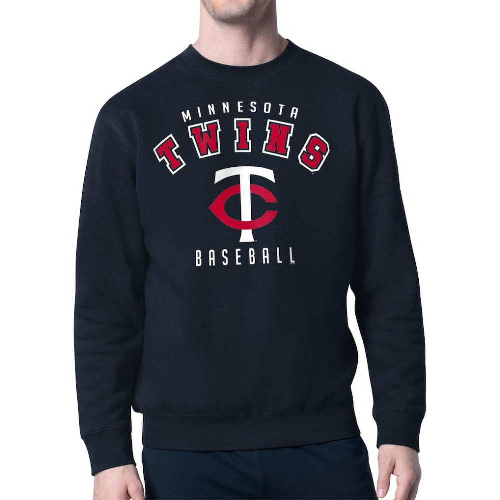 Minnesota Twins Starter Team Logo Fleece Pullover Sweatshirt - Navy Pullover