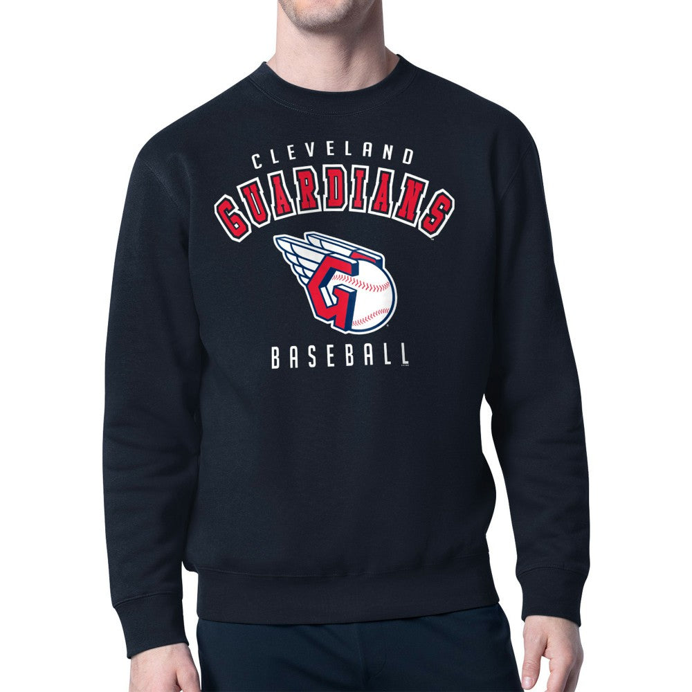 Cleveland Guardians Starter Team Logo Fleece Pullover Sweatshirt - Navy Pullover