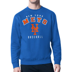 New York Mets Starter Team Logo Fleece Pullover Sweatshirt - Royal Pullover