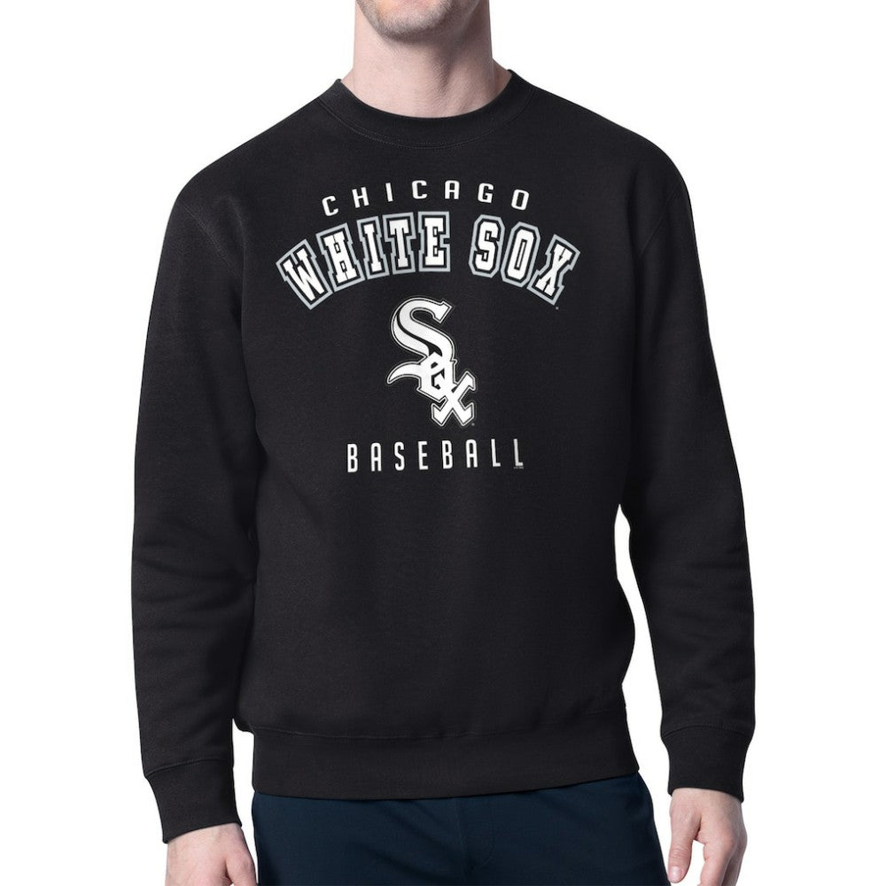 Chicago White Sox Starter Team Logo Fleece Pullover Sweatshirt - Black Pullover