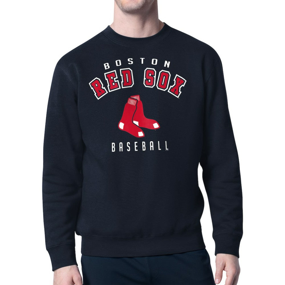 Boston Red Sox Starter Team Logo Fleece Pullover Sweatshirt - Navy Pullover