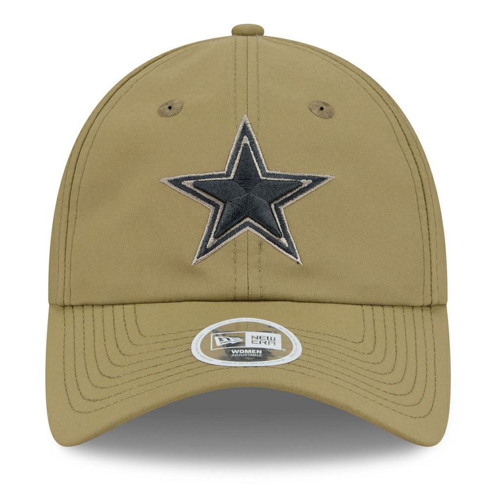 Dallas Cowboys New Era Women's 2025 Salute to Service Pony Tail Adjustable Hat Green