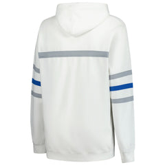 Detroit Lions Women's Plus Size Head Coach Throwback Pullover Hoodie White