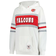 Atlanta Falcons Women's Plus Size Head Coach Throwback Pullover Hoodie White