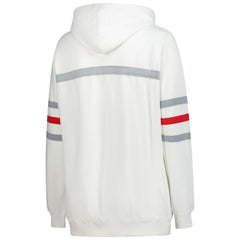 Atlanta Falcons Women's Plus Size Head Coach Throwback Pullover Hoodie White