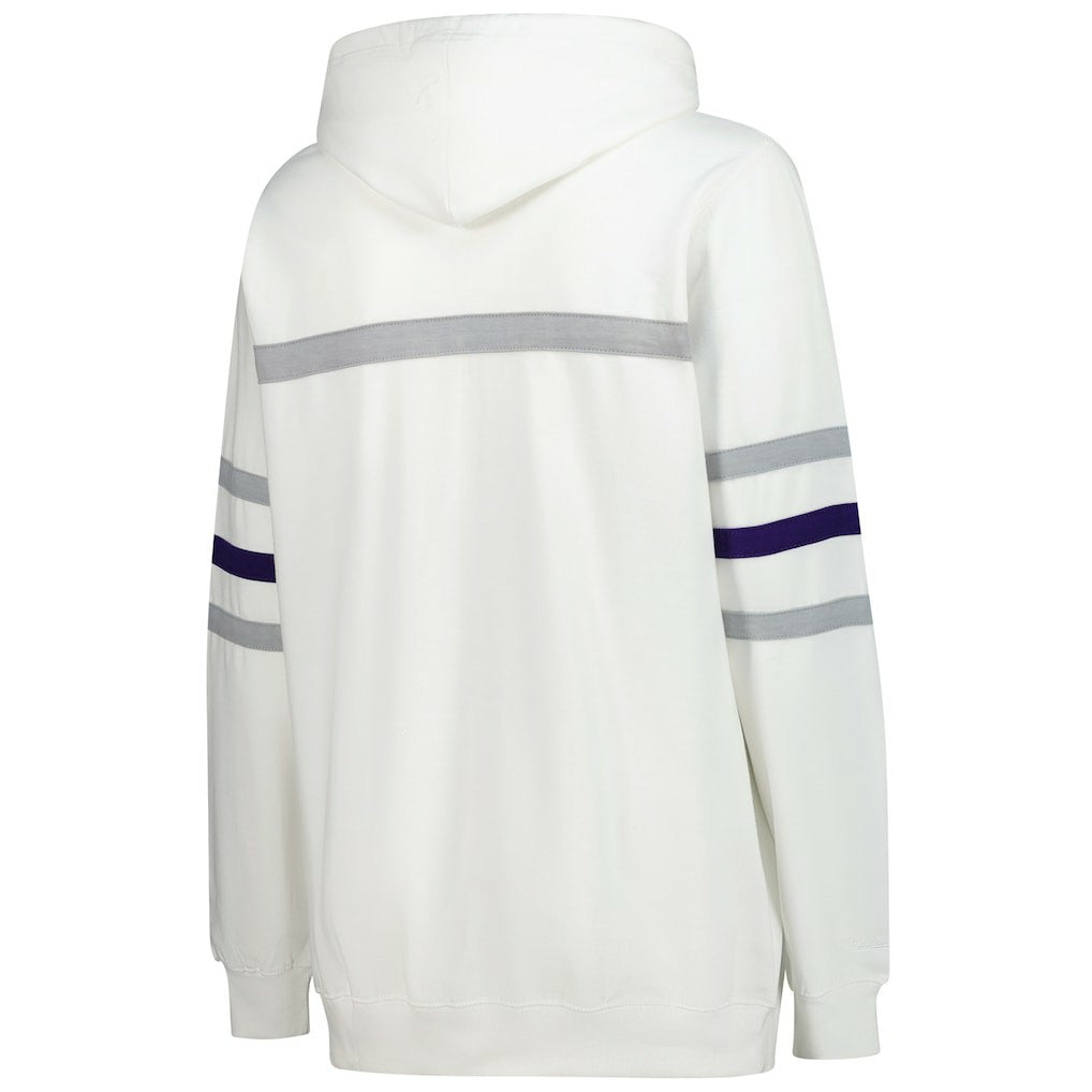 Baltimore Ravens Women's Plus Size Head Coach Throwback Pullover Hoodie White