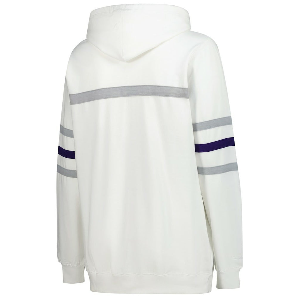 Baltimore Ravens Women's Plus Size Head Coach Throwback Pullover Hoodie White