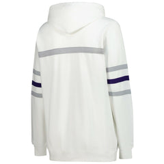 Baltimore Ravens Women's Plus Size Head Coach Throwback Pullover Hoodie White