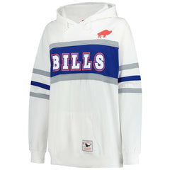 Buffalo Bills Women's Plus Size Head Coach Throwback Pullover Hoodie White