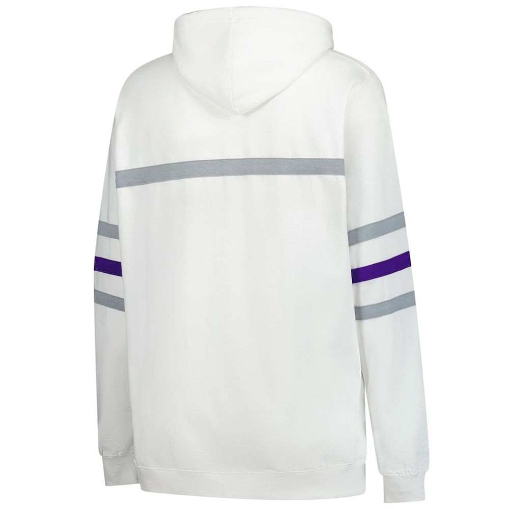 Minnesota Vikings Women's Plus Size Head Coach Throwback Pullover Hoodie White