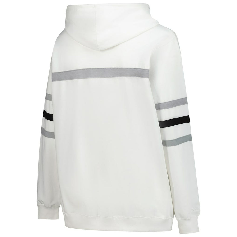 Pittsburgh Steelers Women's Plus Size Head Coach Throwback Pullover Hoodie White