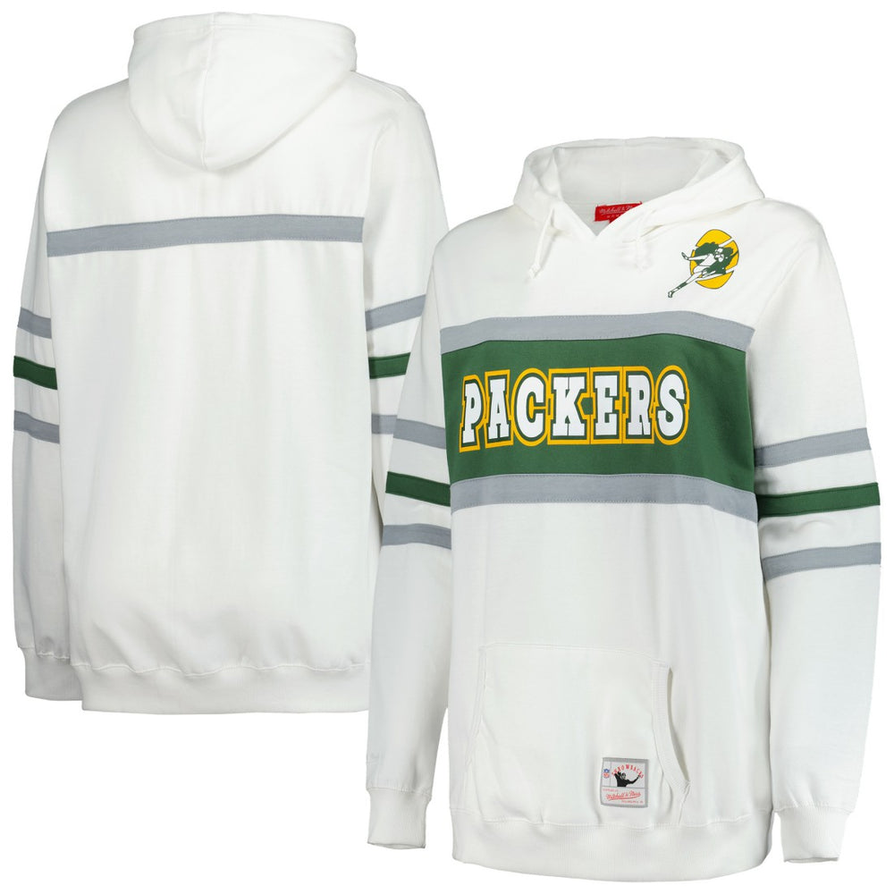 Green Bay Packers Women's Plus Size Head Coach Throwback Pullover Hoodie White