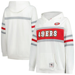 San Francisco 49ers Women's Plus Size Head Coach Throwback Pullover Hoodie White